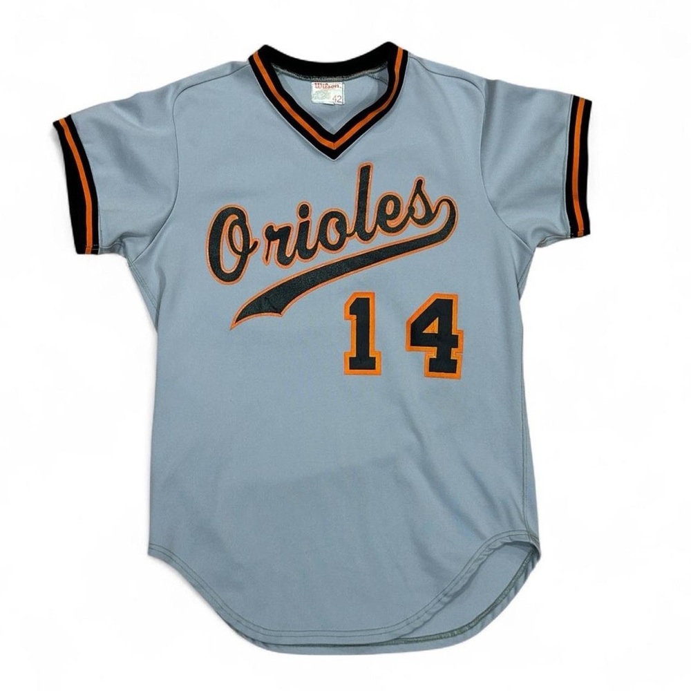 VINTAGE Wilson Gray and Orange Wilson Baltimore Orioles baseball jersey baseball